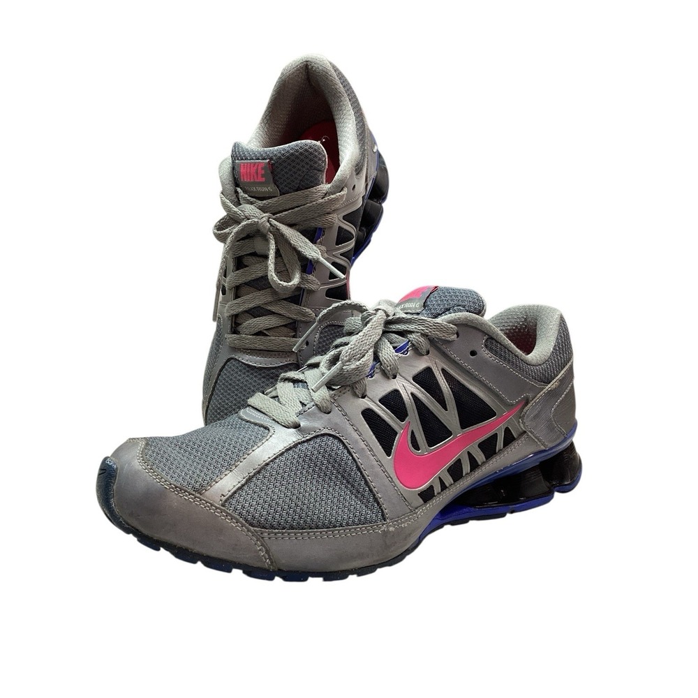 NIKE Reax Run 6 Shoes Womens 11‎ Grey With Pink Accents Running 472647-004